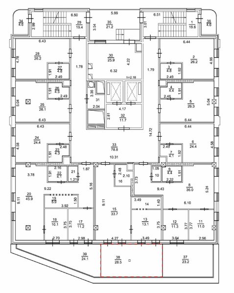 Файл:Сталинхаус 3 этаж (план).png
